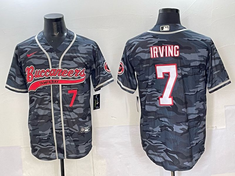 Men 2025 Tampa Bay Buccaneers #7 Irving Camo Joint Name Nike Limited NFL Jersey style 04